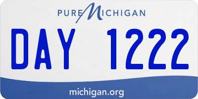 MI license plate DAY1222