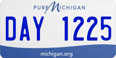MI license plate DAY1225