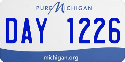 MI license plate DAY1226