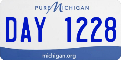 MI license plate DAY1228