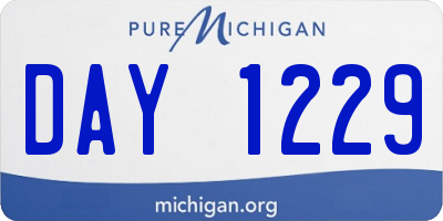 MI license plate DAY1229