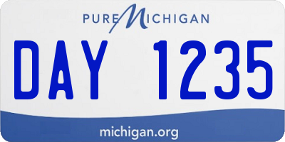 MI license plate DAY1235