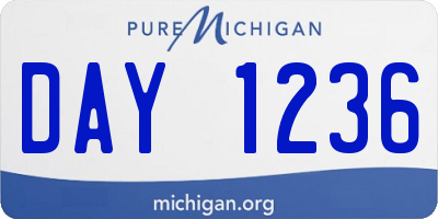 MI license plate DAY1236
