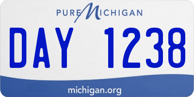 MI license plate DAY1238