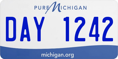 MI license plate DAY1242