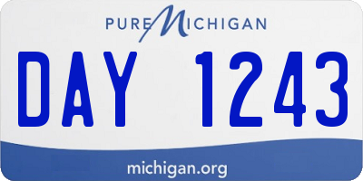 MI license plate DAY1243