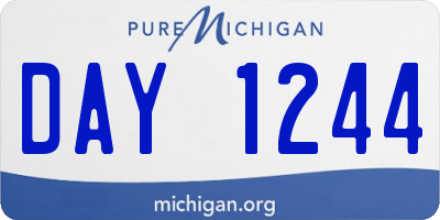 MI license plate DAY1244