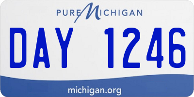 MI license plate DAY1246