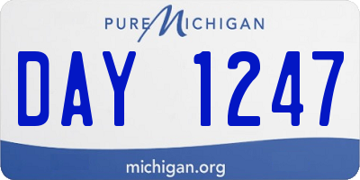 MI license plate DAY1247