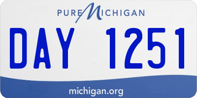 MI license plate DAY1251