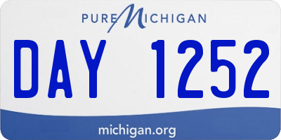 MI license plate DAY1252