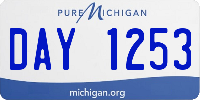 MI license plate DAY1253