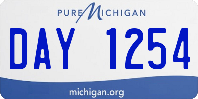 MI license plate DAY1254