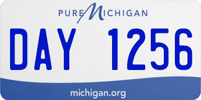 MI license plate DAY1256