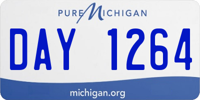 MI license plate DAY1264
