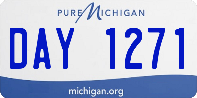 MI license plate DAY1271