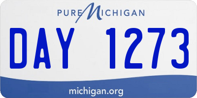 MI license plate DAY1273