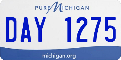 MI license plate DAY1275