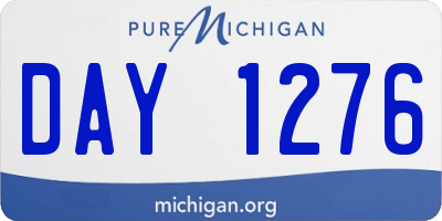 MI license plate DAY1276