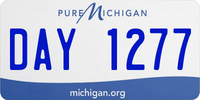MI license plate DAY1277