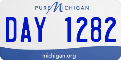 MI license plate DAY1282