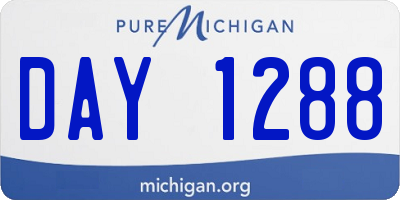 MI license plate DAY1288