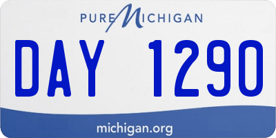 MI license plate DAY1290