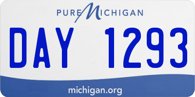 MI license plate DAY1293