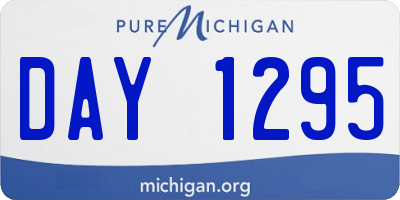 MI license plate DAY1295