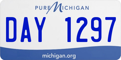 MI license plate DAY1297