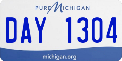 MI license plate DAY1304
