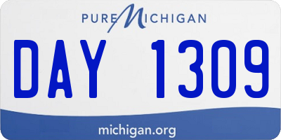 MI license plate DAY1309