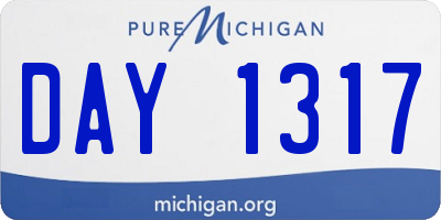 MI license plate DAY1317