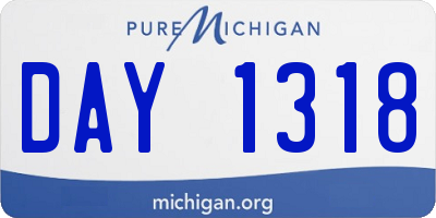 MI license plate DAY1318