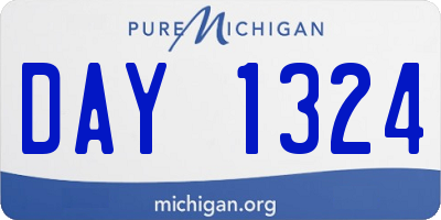 MI license plate DAY1324