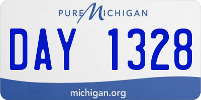 MI license plate DAY1328