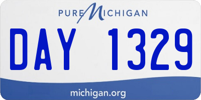 MI license plate DAY1329