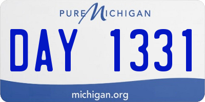 MI license plate DAY1331