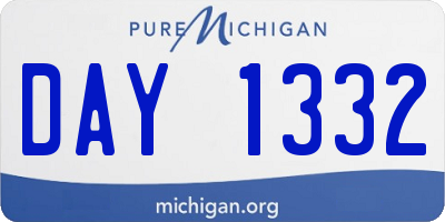 MI license plate DAY1332