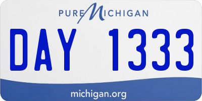 MI license plate DAY1333