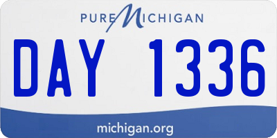 MI license plate DAY1336