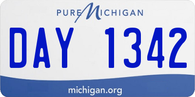 MI license plate DAY1342
