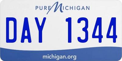 MI license plate DAY1344