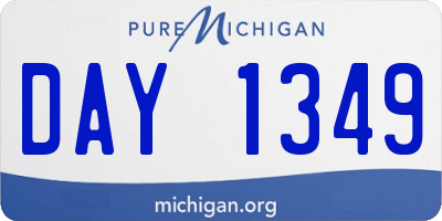 MI license plate DAY1349