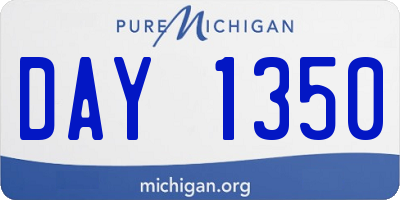MI license plate DAY1350