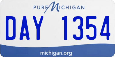 MI license plate DAY1354