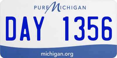 MI license plate DAY1356