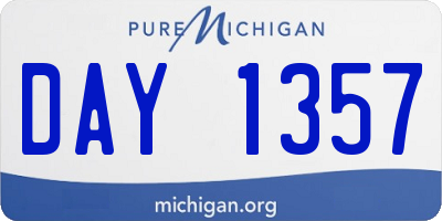 MI license plate DAY1357