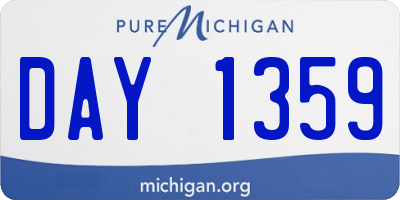 MI license plate DAY1359