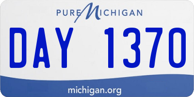 MI license plate DAY1370
